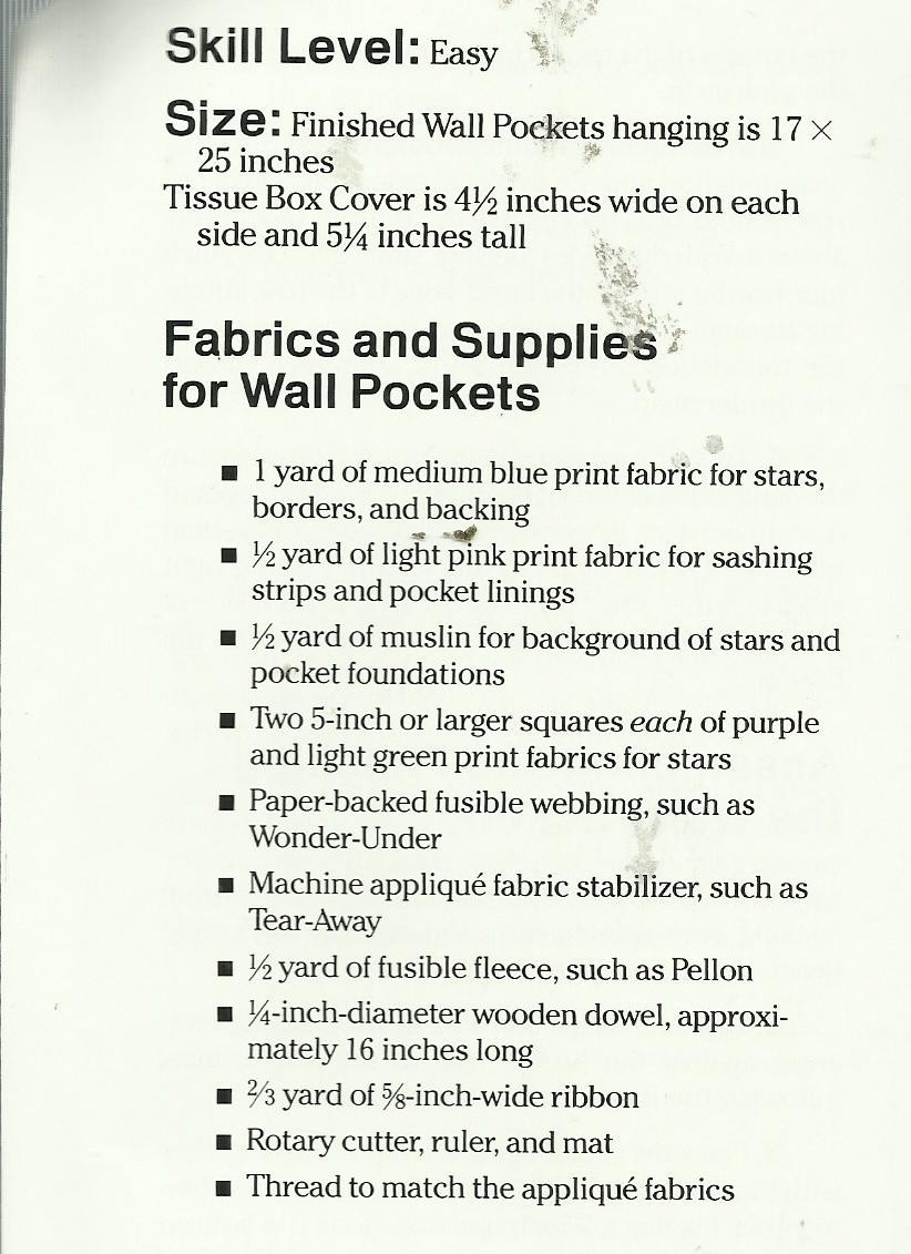 C0790 CALICO STAR ROOM ASSESSORIES QUILT PATTERN/INSTRUCTIONS