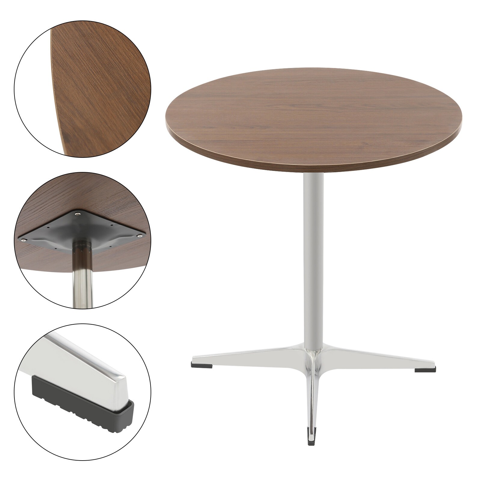 Round Dining Table, Space Saving Dinner Table, Rustic Dining Table