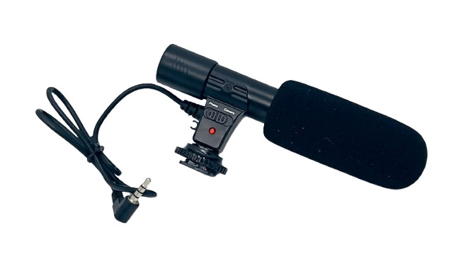 DigiPower Microphone Recording Sound for Tripod iPhone Samsung Digital Camera