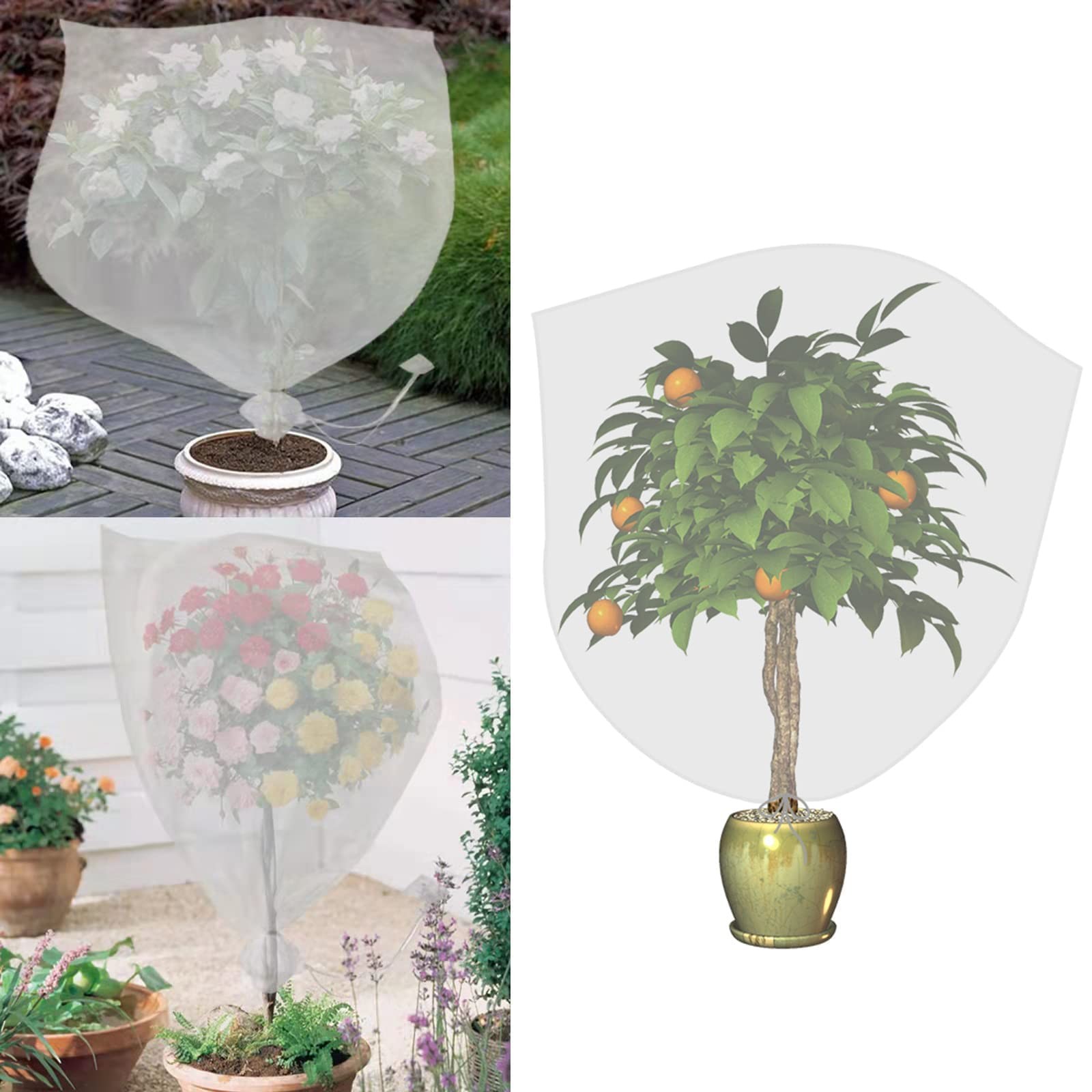 Agfabric 2 Pack Fruit Tree Netting Protection Bag with 86"x78", 2pack