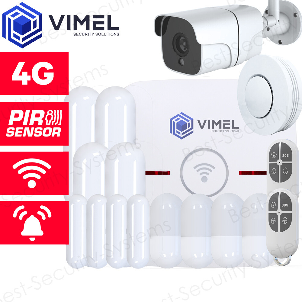 4G Alarm Home Security Camera System | DIY Kit - Smart Wireless Burglar WIFI