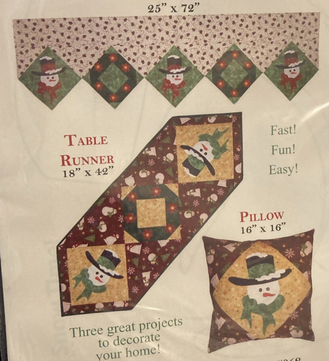 Rare Happy Apple Quilts IT'S SNOW TIME Quilt 2007 pattern #068