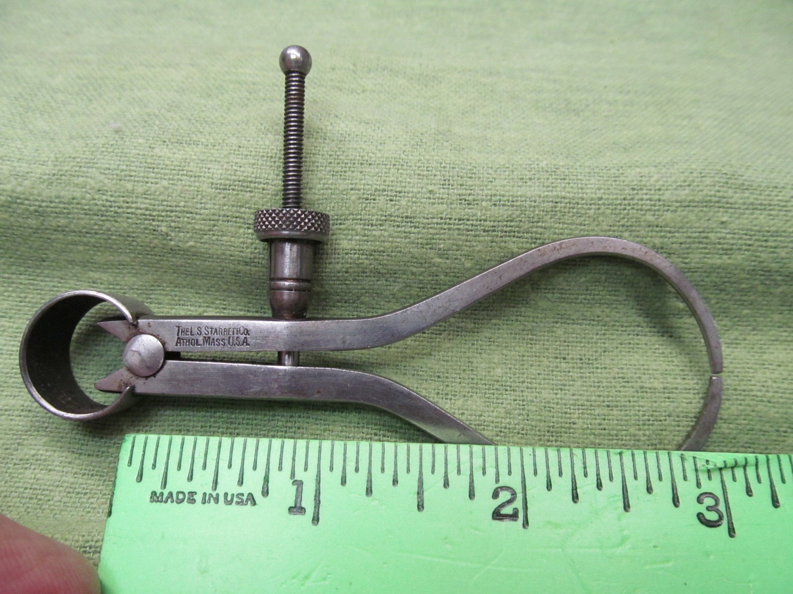 L.S. Starrett 3" Fey Style Outside Caliper No. 75 w/Quick Adjusting Spring Nut