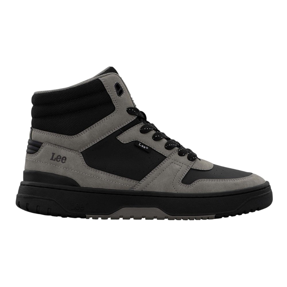 Lee Fast Lane Mid Lace Up  Mens Black Sneakers Casual Shoes M000083-0040