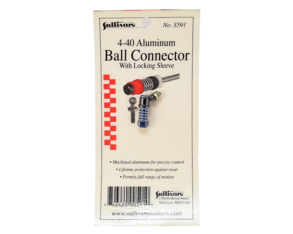 Sullivan 4-40 Aluminum Ball Link w/Locking Sleeve (Blue) [SUL591]