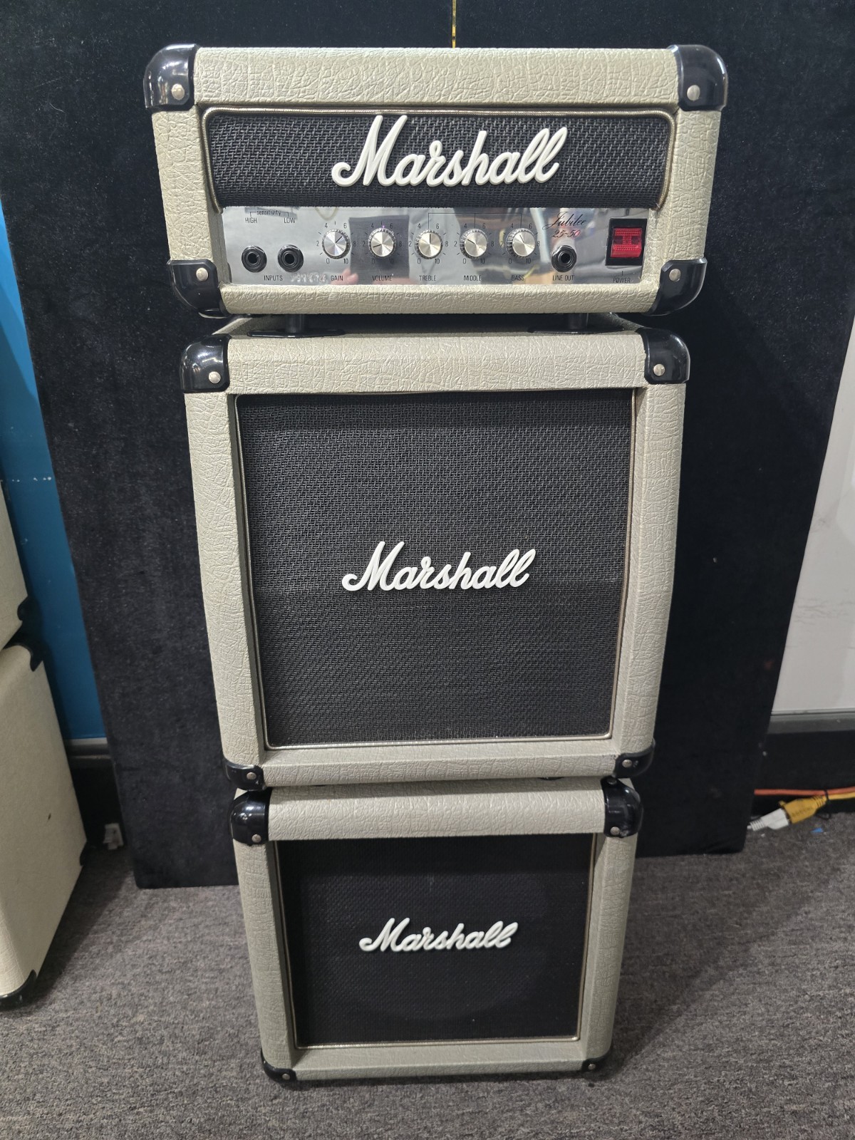 1987 Marshall Silver Jubilee 25-50 Micro Stack Anniversary Excellent Condition