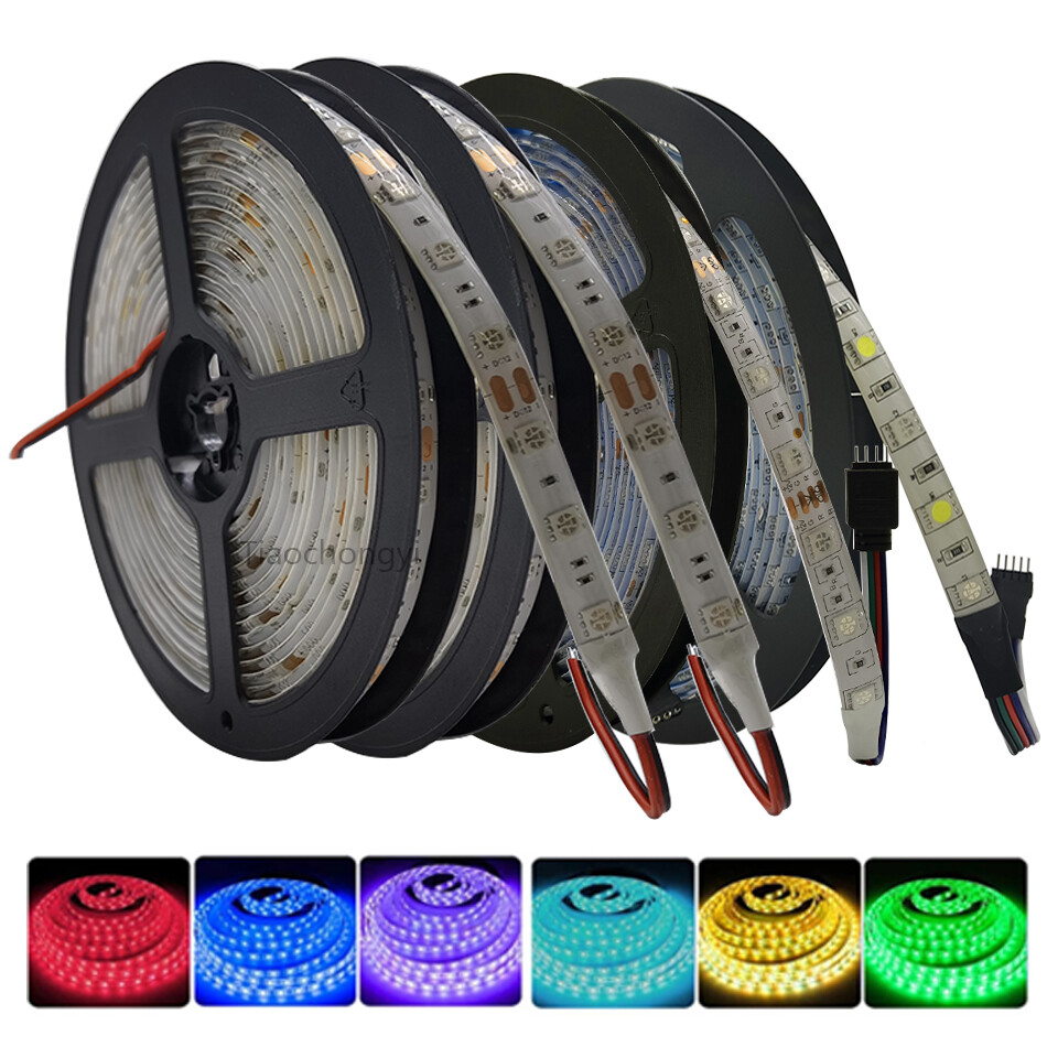 SMD 5050 RGB RGBW LED light strip 12V single color 60LEDs/m LED Flexible Tape