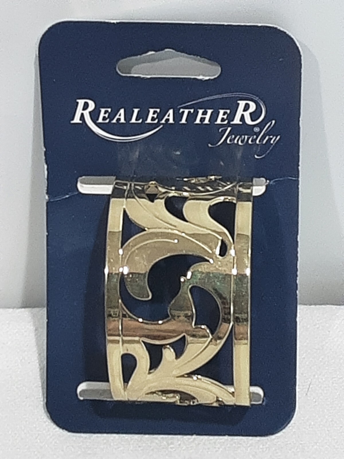 Realeather Jewelry J7130-1 gold 1.5 inch filigree cuff bracelet NIP