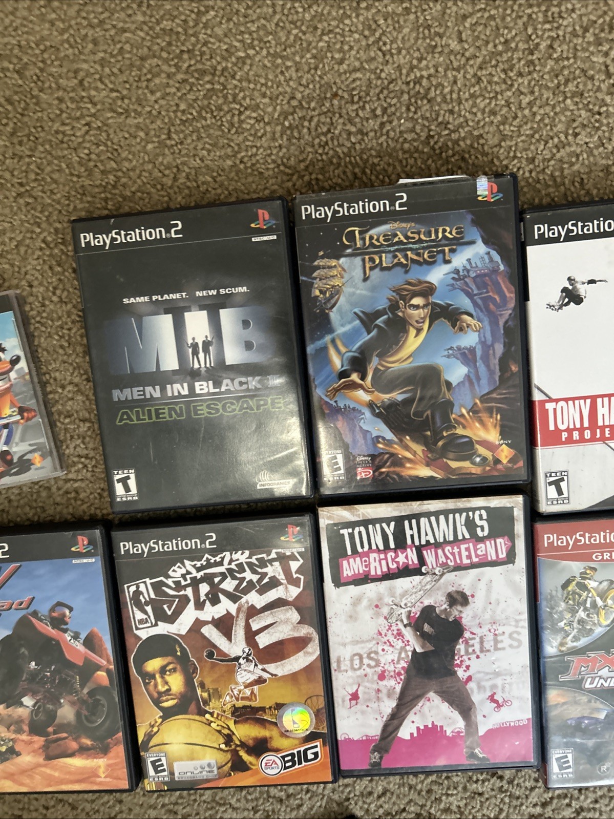 8 PlayStation 2 Games Plus Two Magic Gate Memory Cards