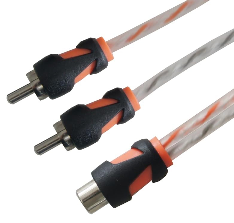 RD RCA Y Splitter Audio Cable Connection, OFC Oxygen Free Copper, Tinned 1F2M
