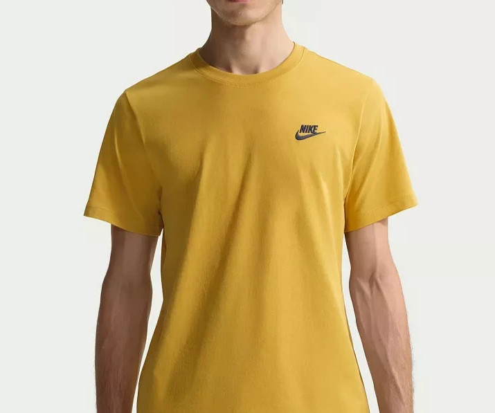 NWT Men NIKE Big & Tall Crew Neck Sportswear Training T-Shirt Saffron Yellow