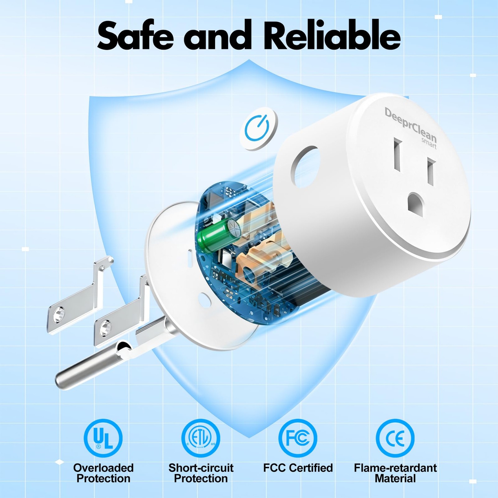 DeeprClean Mini Smart Plugs that Compatible with Alexa App Controlled