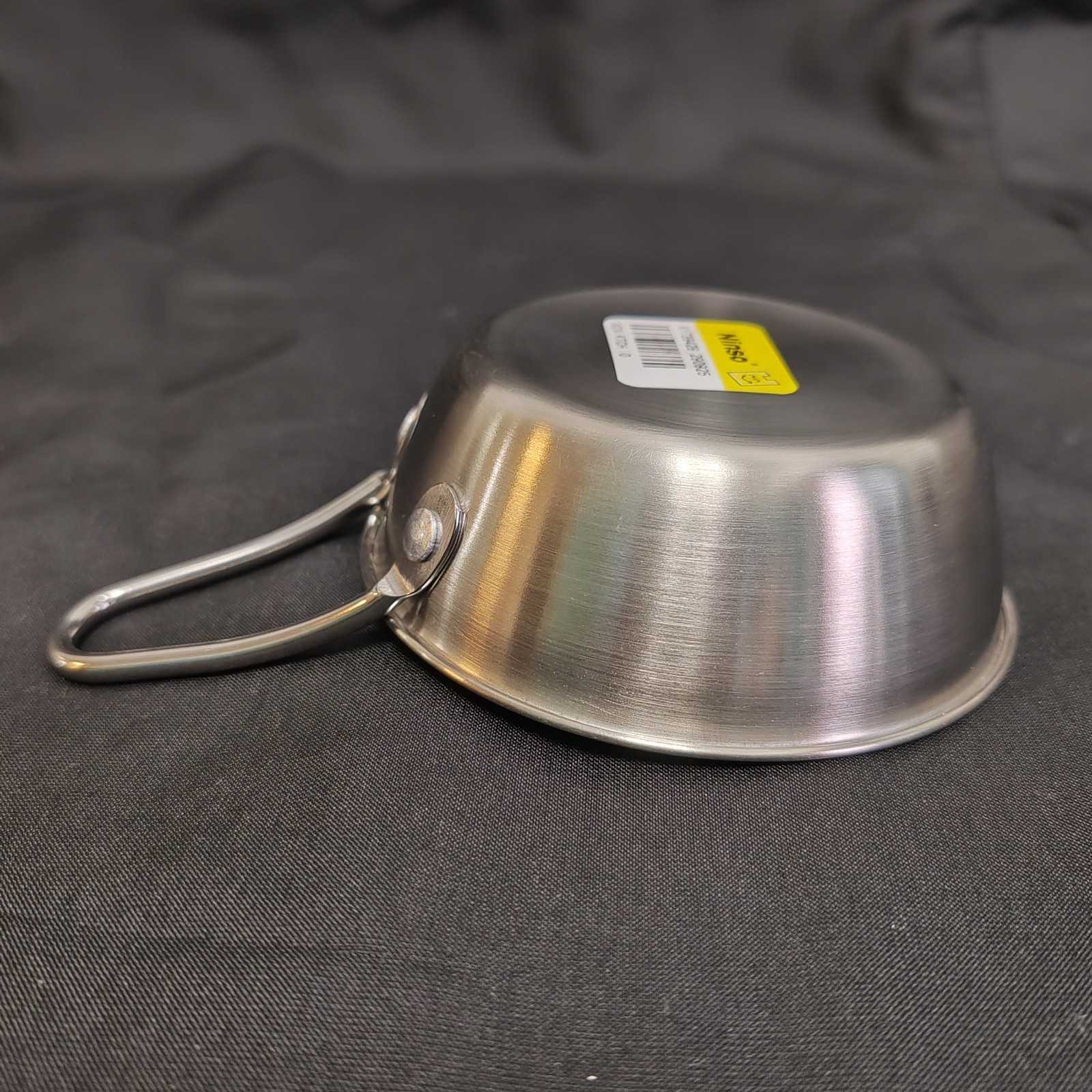 Small Stainless Steel Camping Travel Bowl with Handle Versatile Tableware