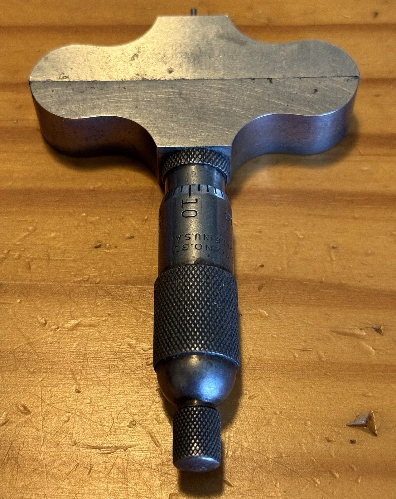 Millers Falls No 31 Micrometer Depth Gauge Made in USA Inspection Measuring C1.1