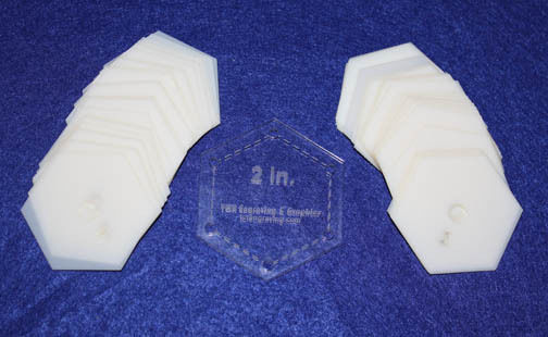 Mylar 2 Inch Hexagon- 51 Piece Set  - Each side is 1 Inch
