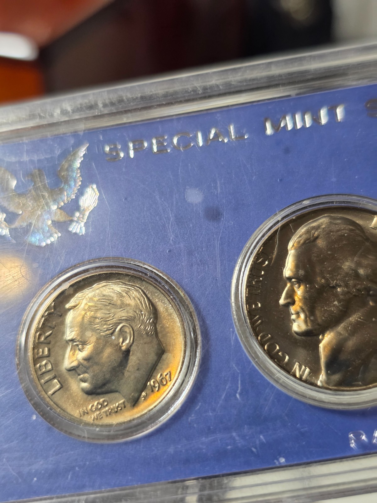 1967 us special mint set 5 coins half dollar replaced