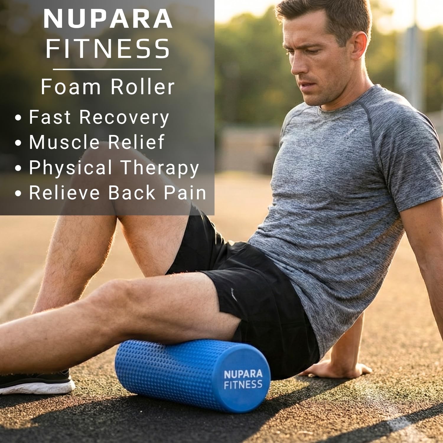 Foam Roller for Back, Legs, and Deep Tissue Muscles. Muscle Roller for Runnin...