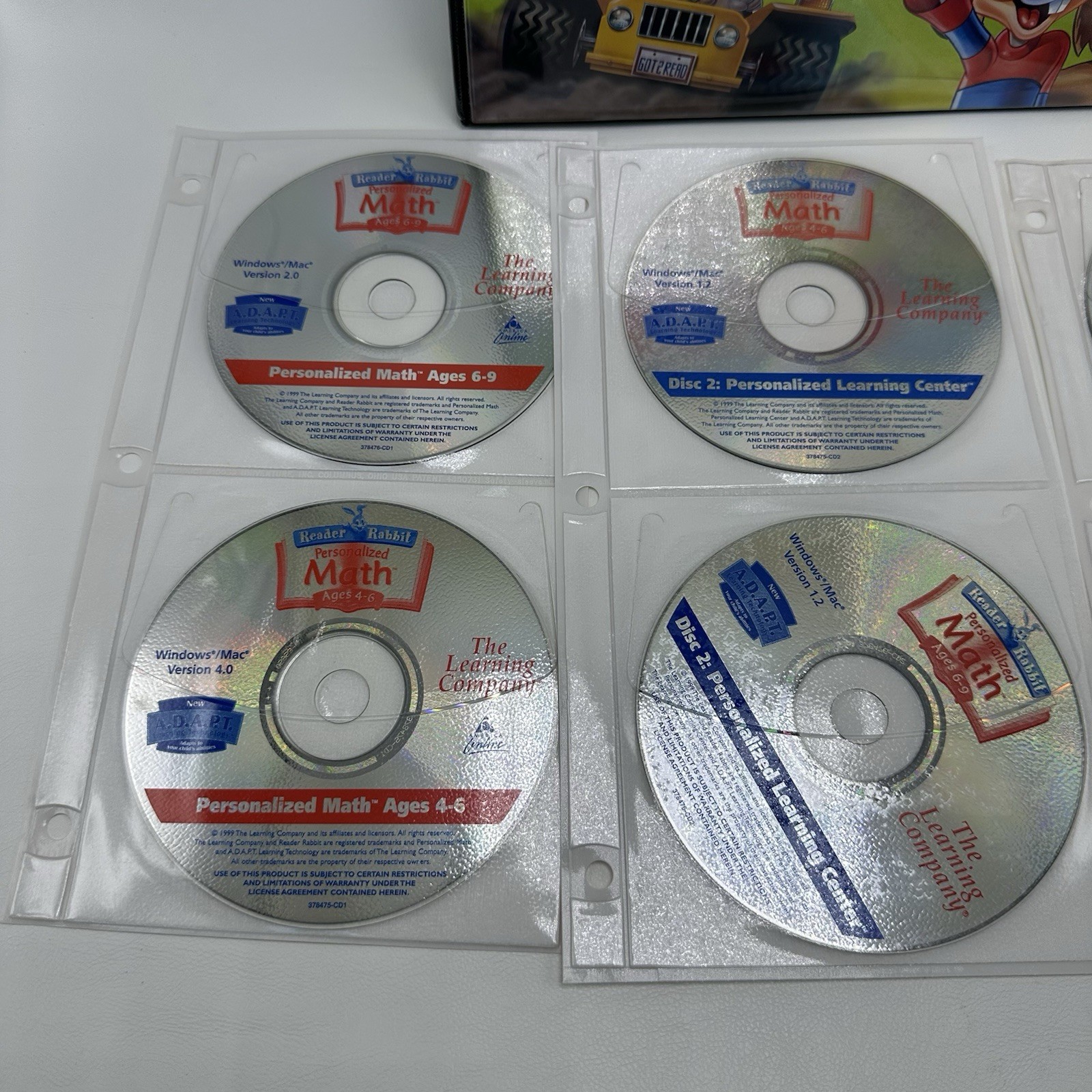 Reader Rabbit's Math Ages 4-6 & 6-9 PC Game PreK-3rd Grade School Edition