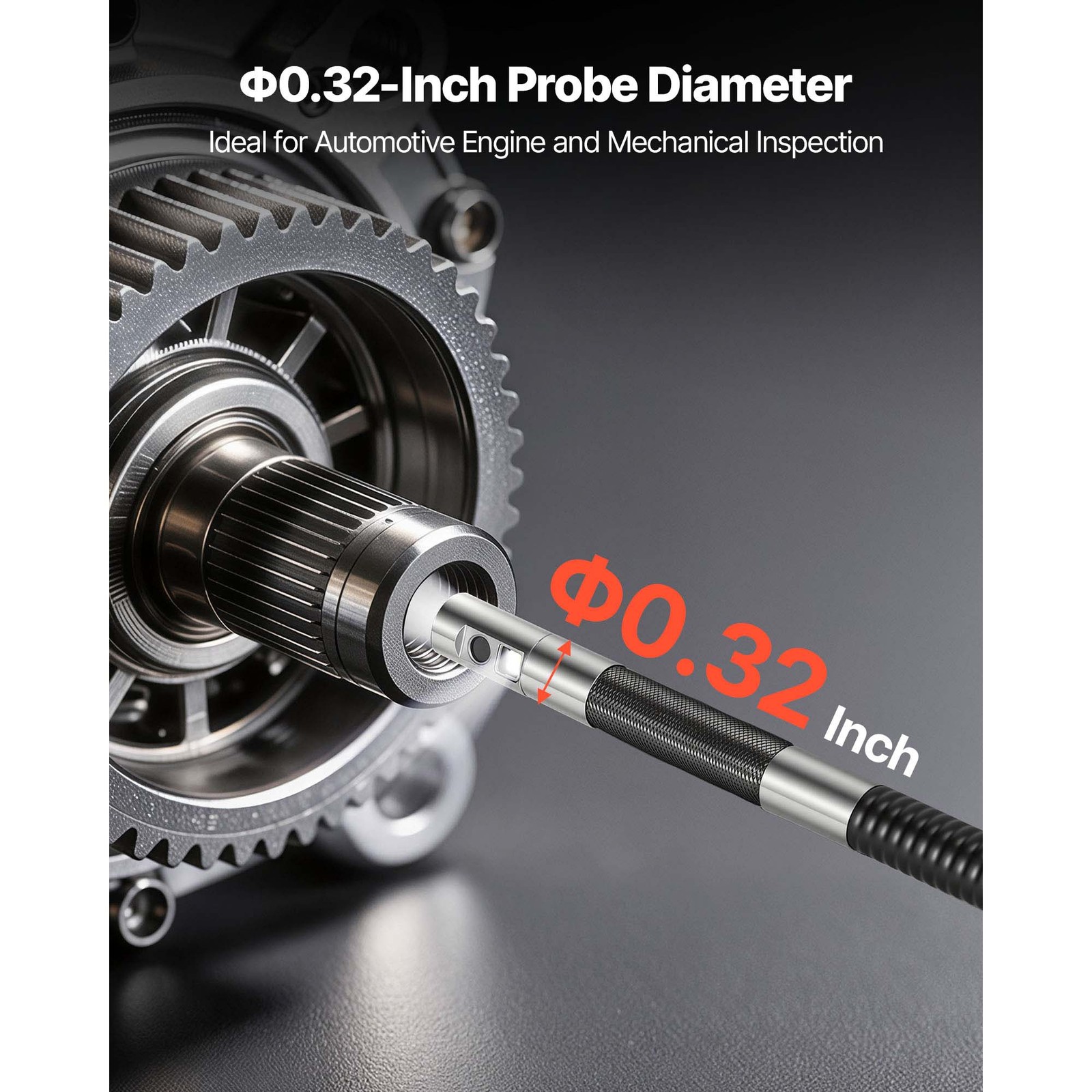 Uimoso Dual-Lens 2-Way Articulating Endoscope with 5" Split-Screen Display