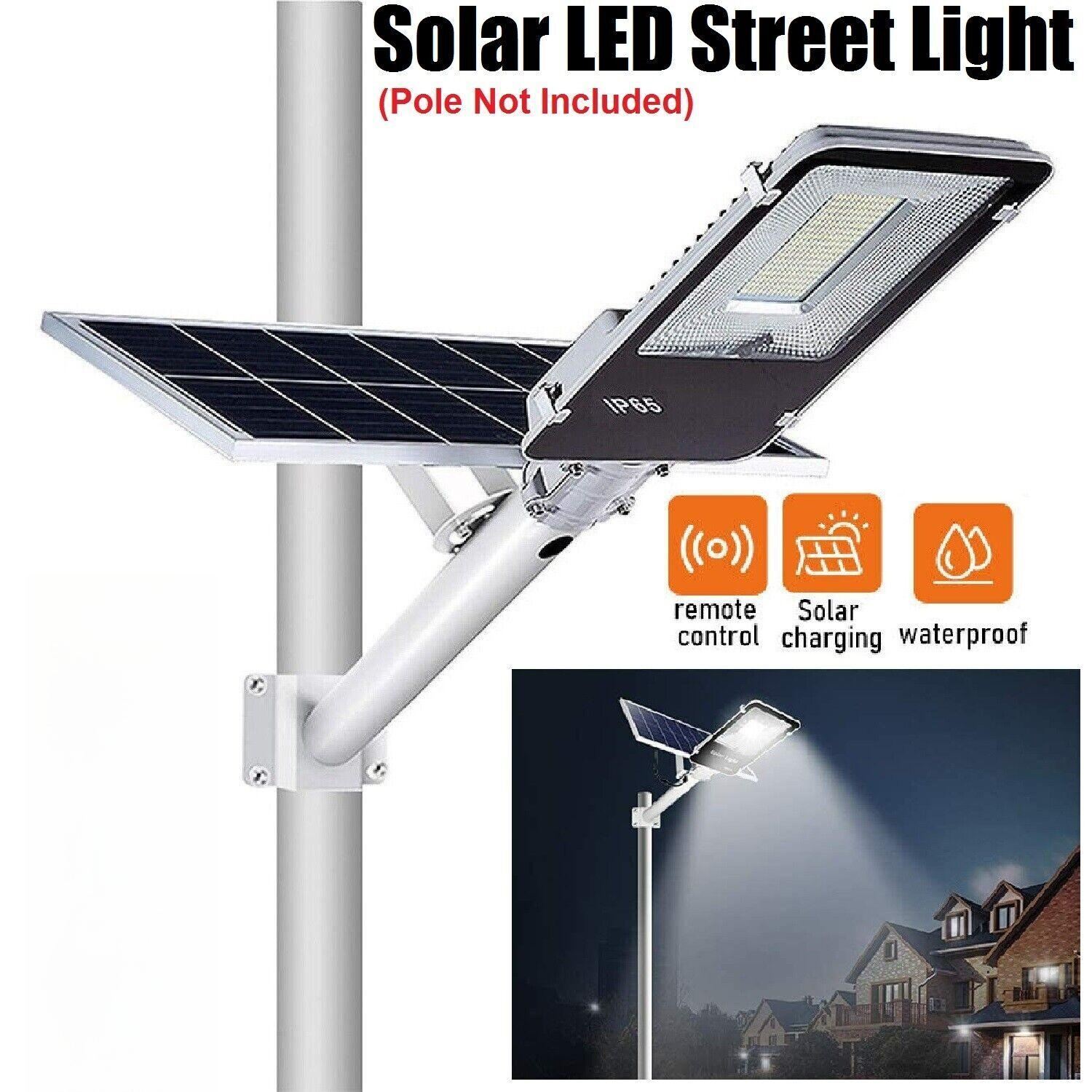 Commercial 1000000LM LED Outdoor Dusk to Dawn Solar Street Light Road Area Lamp