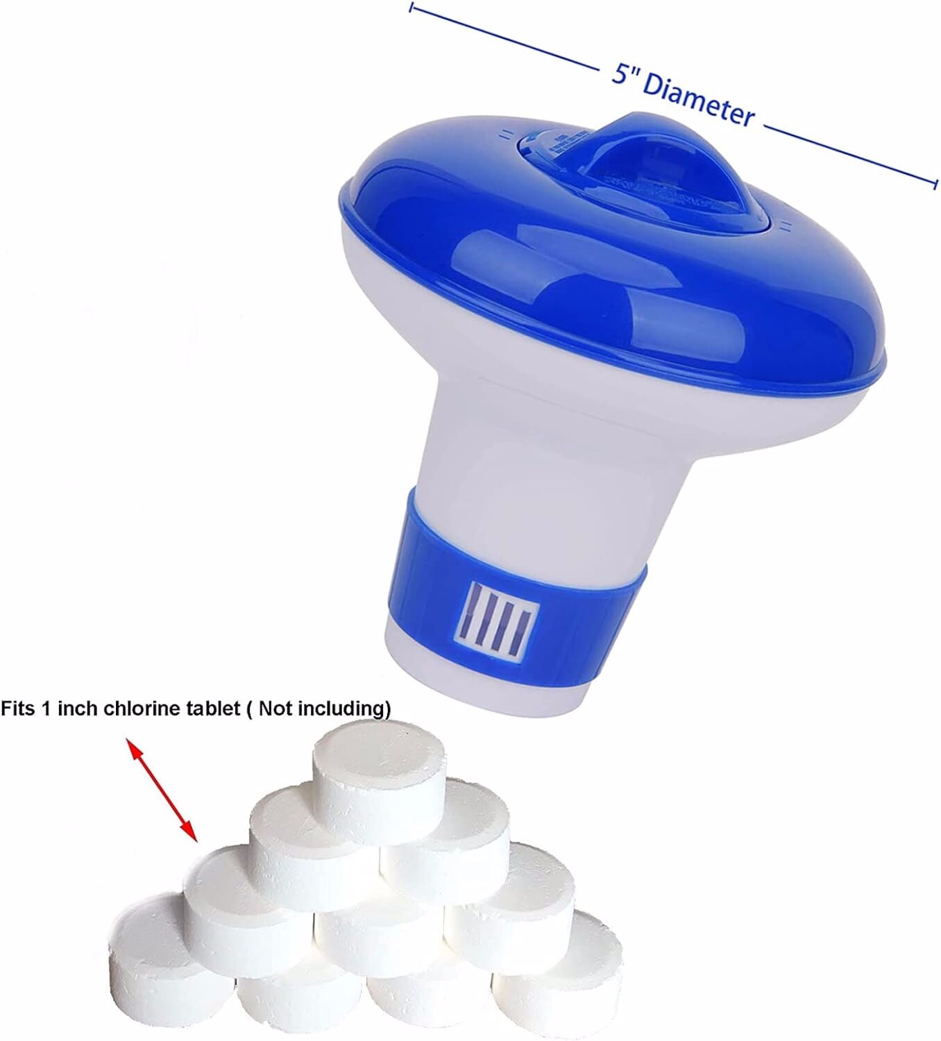 5" Floating Chlorine Dispenser Swimming Pool Spa Tablet Chemical Floater Hot Tub