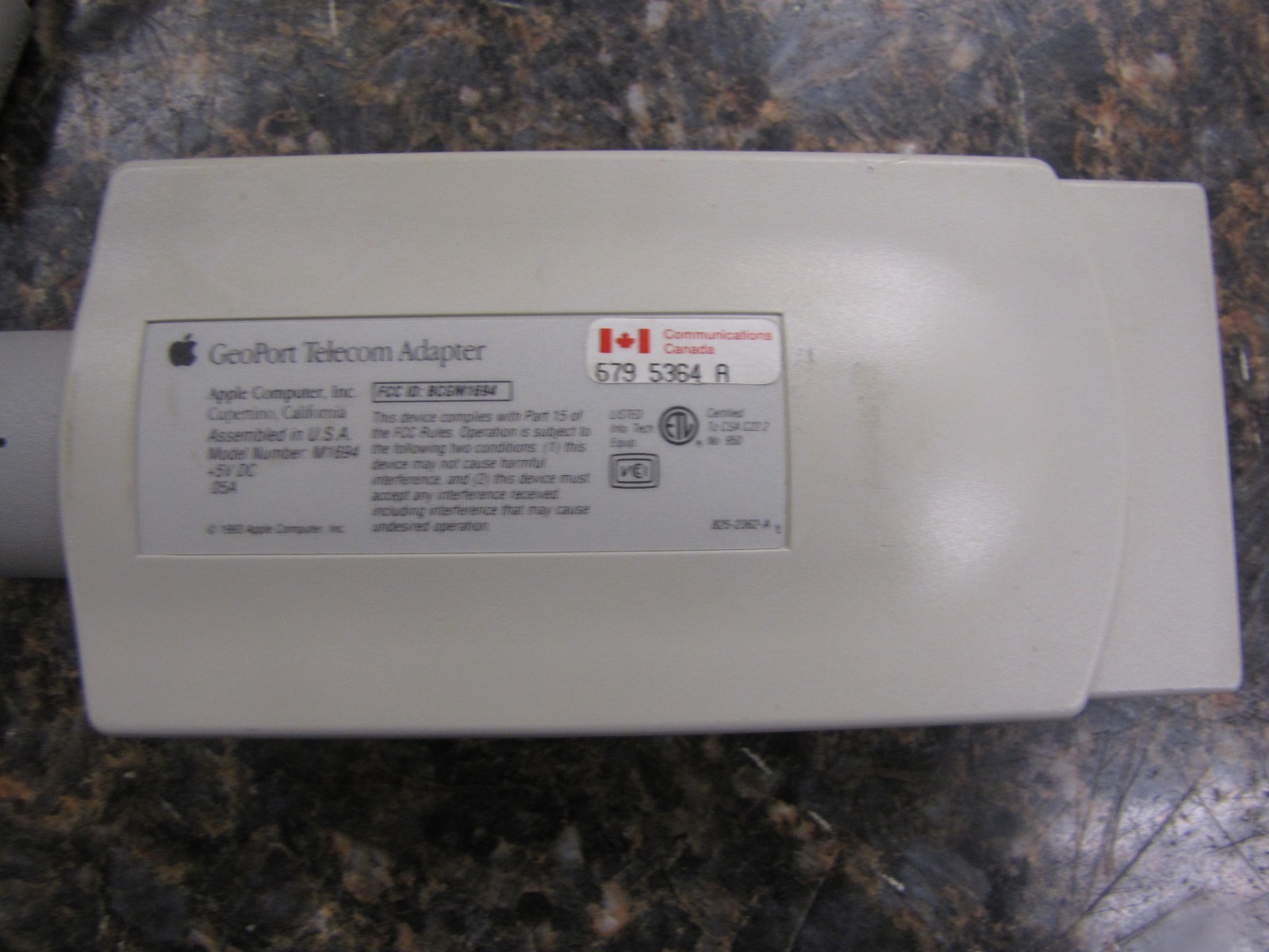 Vintage Apple Geoport Telecom Network Adapter Modem w/ Guide - Working ! -MU6