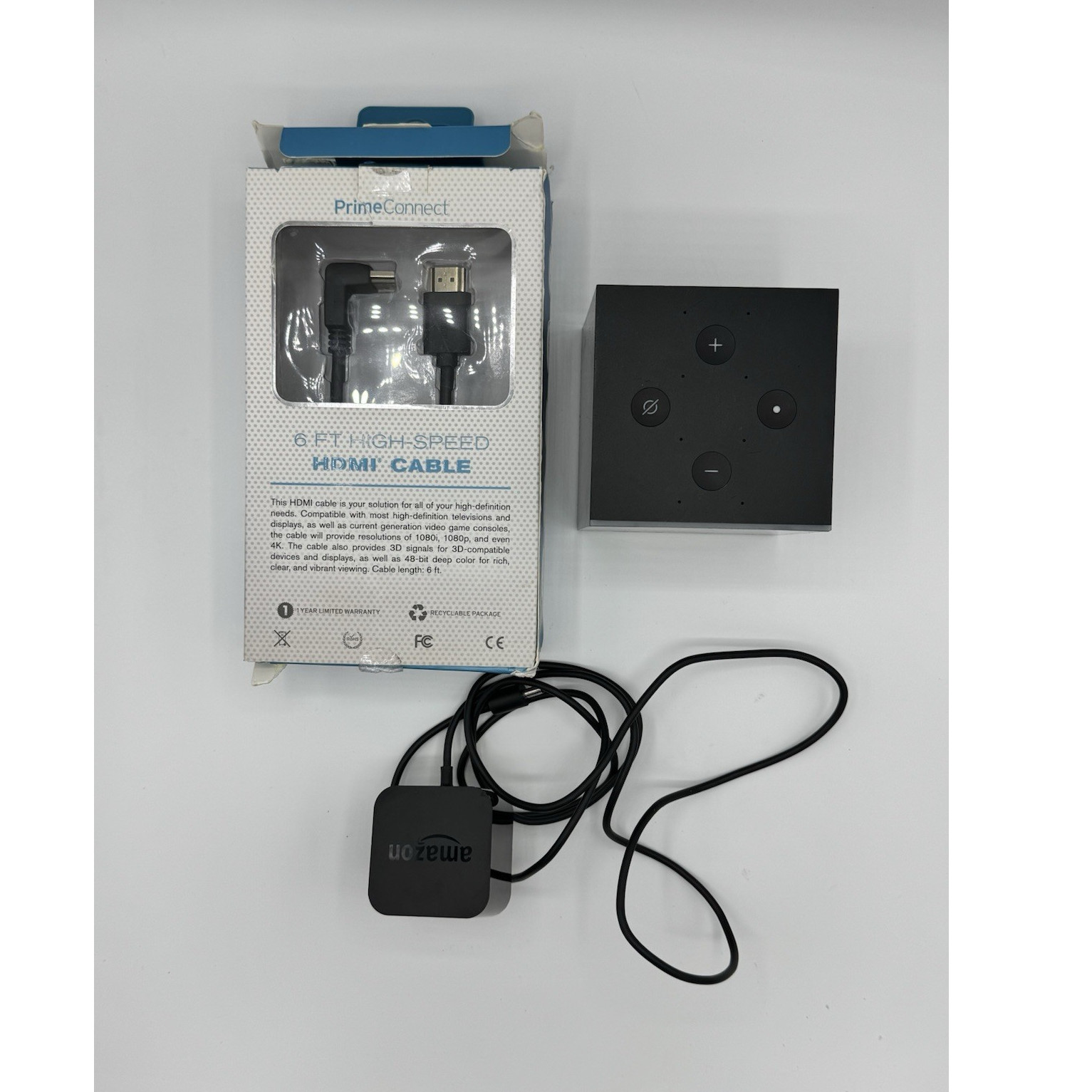 Amazon Cube EX69VW Media Streamer Box w PrimeConnect 6ft High-Speed HDMI Cable