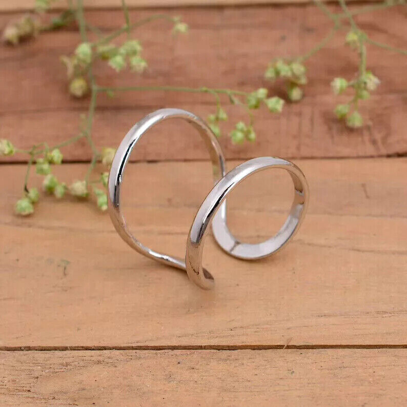 Solid 925 Sterling Silver Arthritis Finger Splint Ring Handmade Thumb Ring SR350
