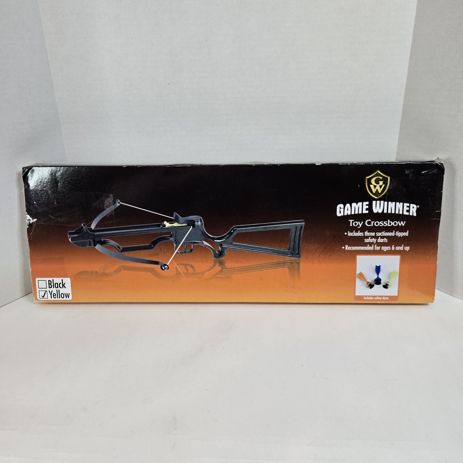 Game Winner Toy Crossbow Set with 3 Suction-Tipped Safety Darts - Ages 6+ - NIB