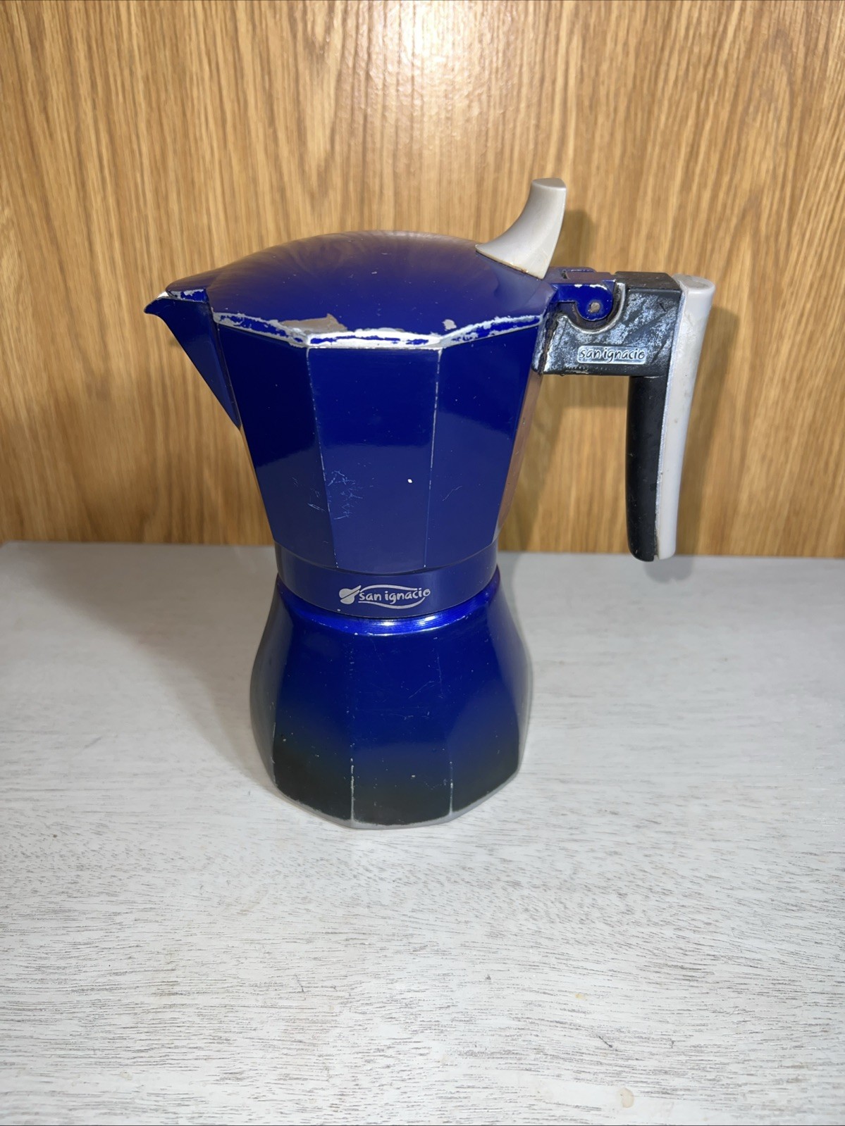 San Ignacio Coffee Maker Used In Good Condition Blue Color .