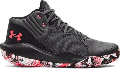 Under Armour Men's UA Jet '21 Basketball Shoe Jet Gray/Black/Blitz Red - 3024260