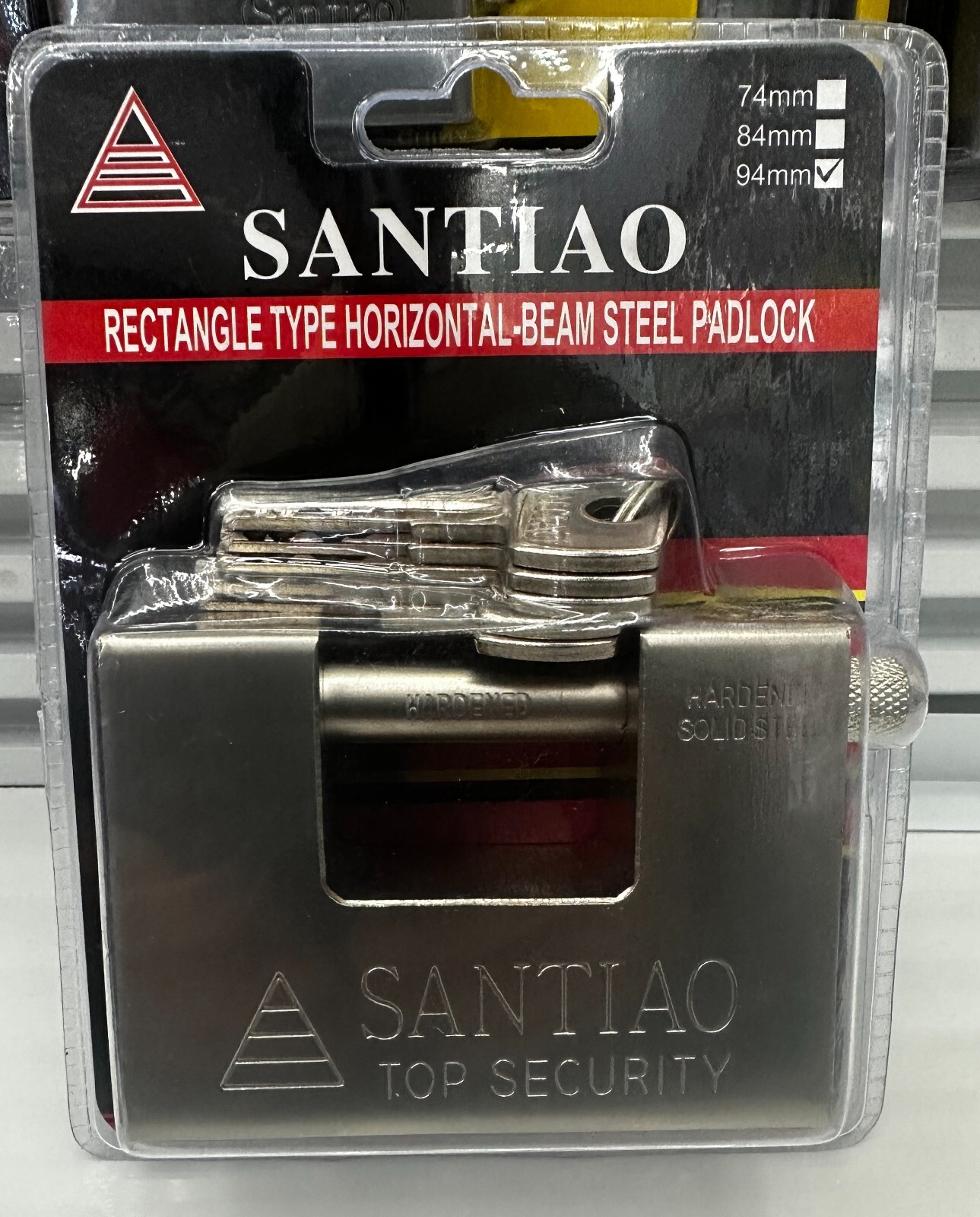 Heavy Duty Security Padlock D-Shaped Chain Lock 94mm Shipping Container Garage
