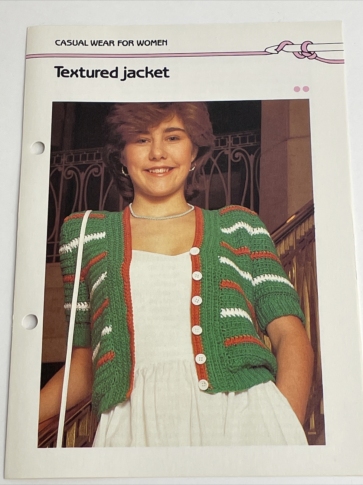 Marshall Cavendish Womens Textured Jacket Sweater  Crochet Pattern