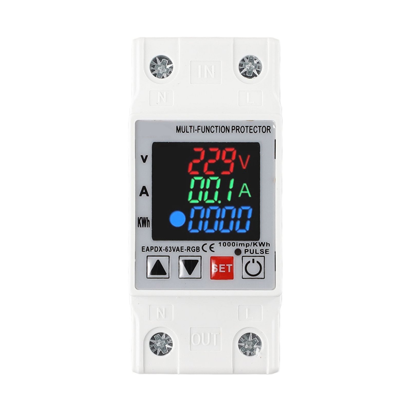Adjustable Protector Relay with Display Features for Din Rail Applications