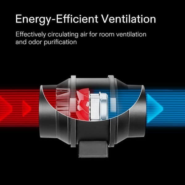 VIVOSUN 6 in. 390 CFM Inline Duct Fan with Variable Speed Controller