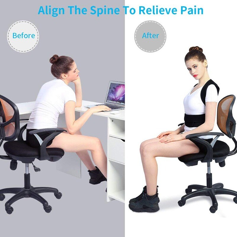 Back Brace Posture Corrector Adjustable Upper Back Brace for Clavicle to Support