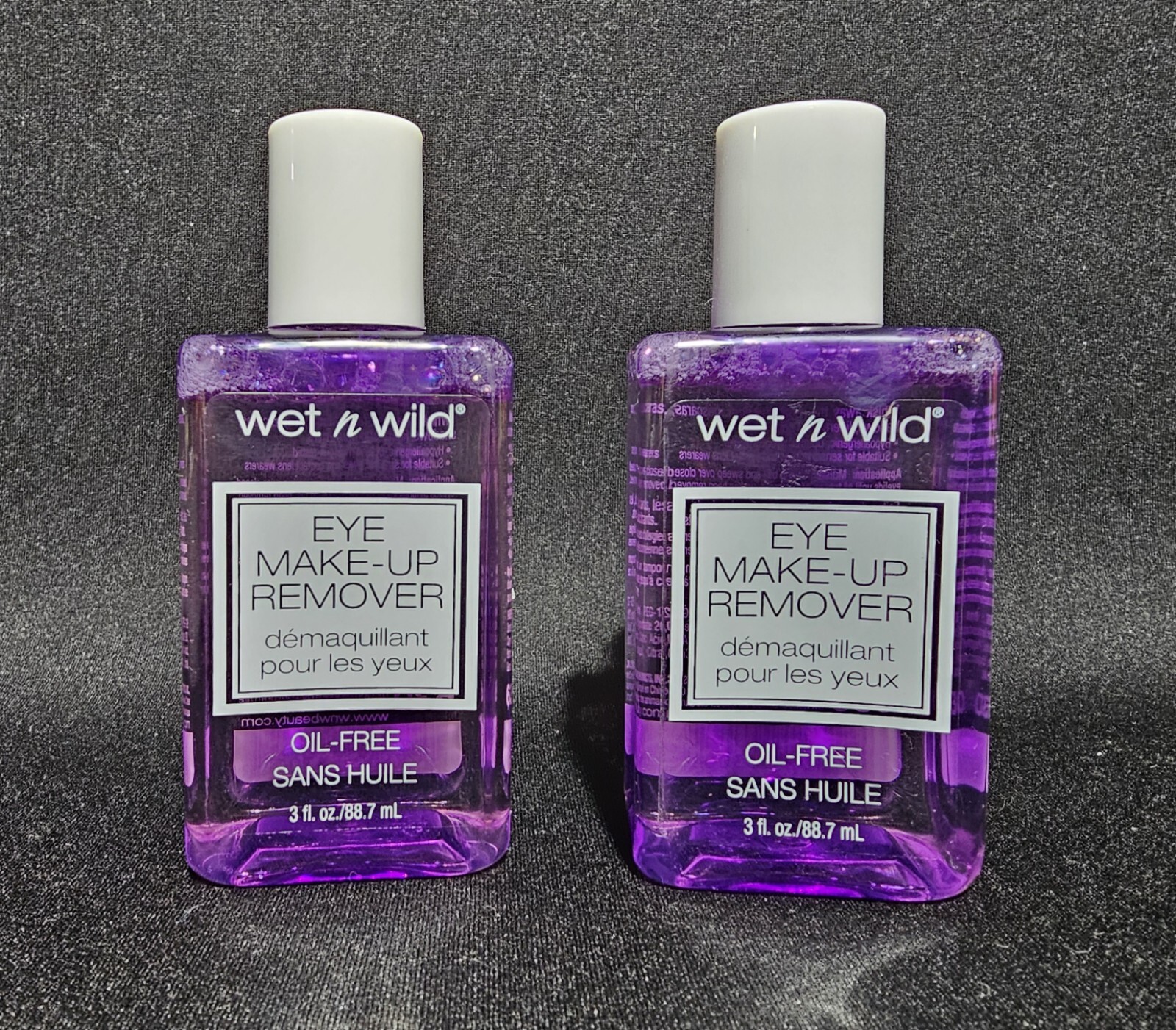 Wet n Wild Oil Free Eye Make-Up Remover 3 fl oz Bottle LOT OF 2
