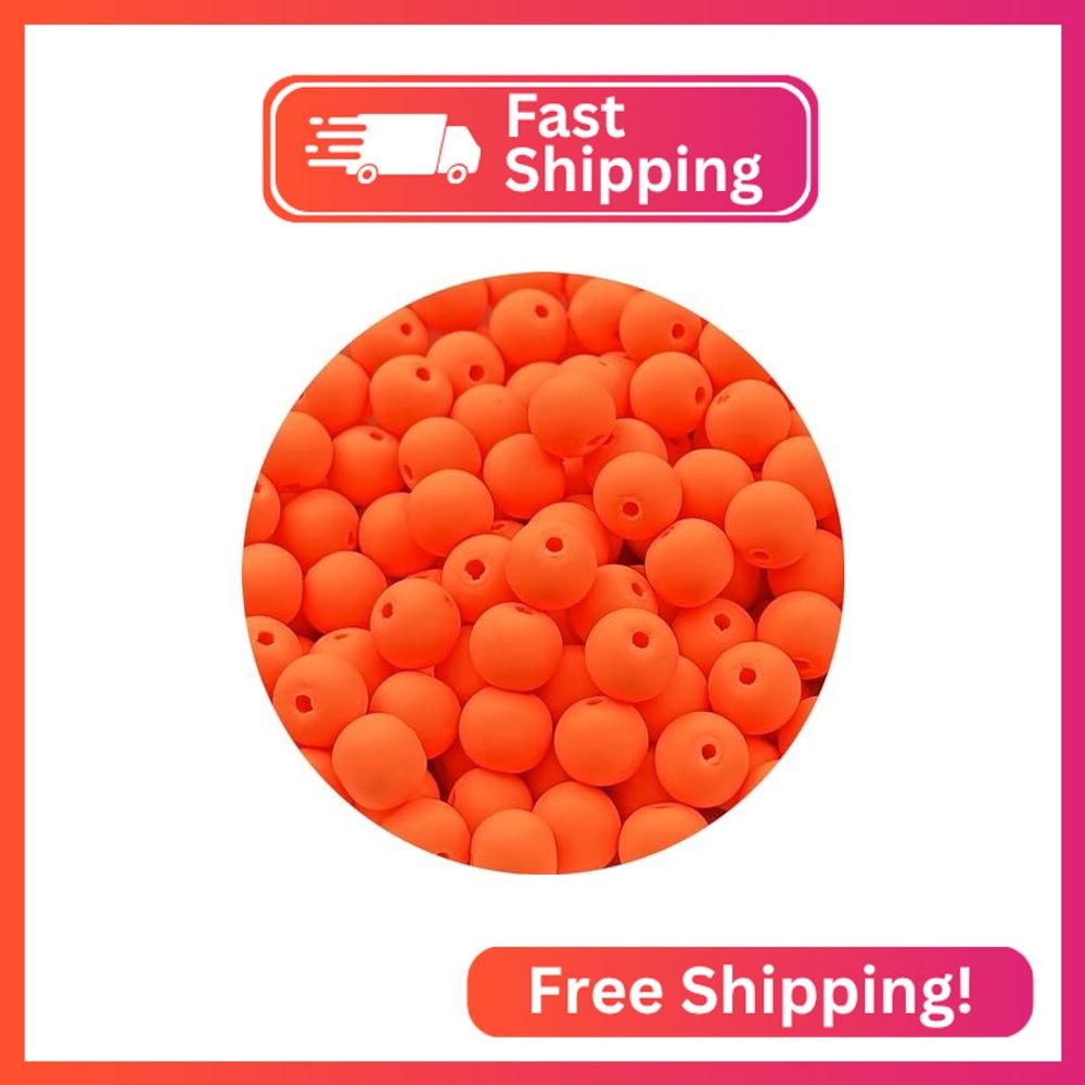 Pinhoollgo 200pcs 6mm Polymer Clay Beads Round Spacer Heishi Vinyl Beads for Mak