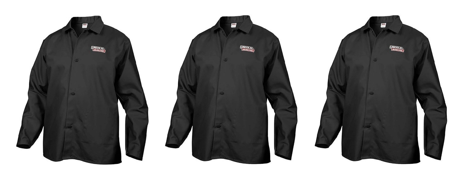 THREE(3) - Lincoln Electric Welding Jacket - size Large - Black - KH808L