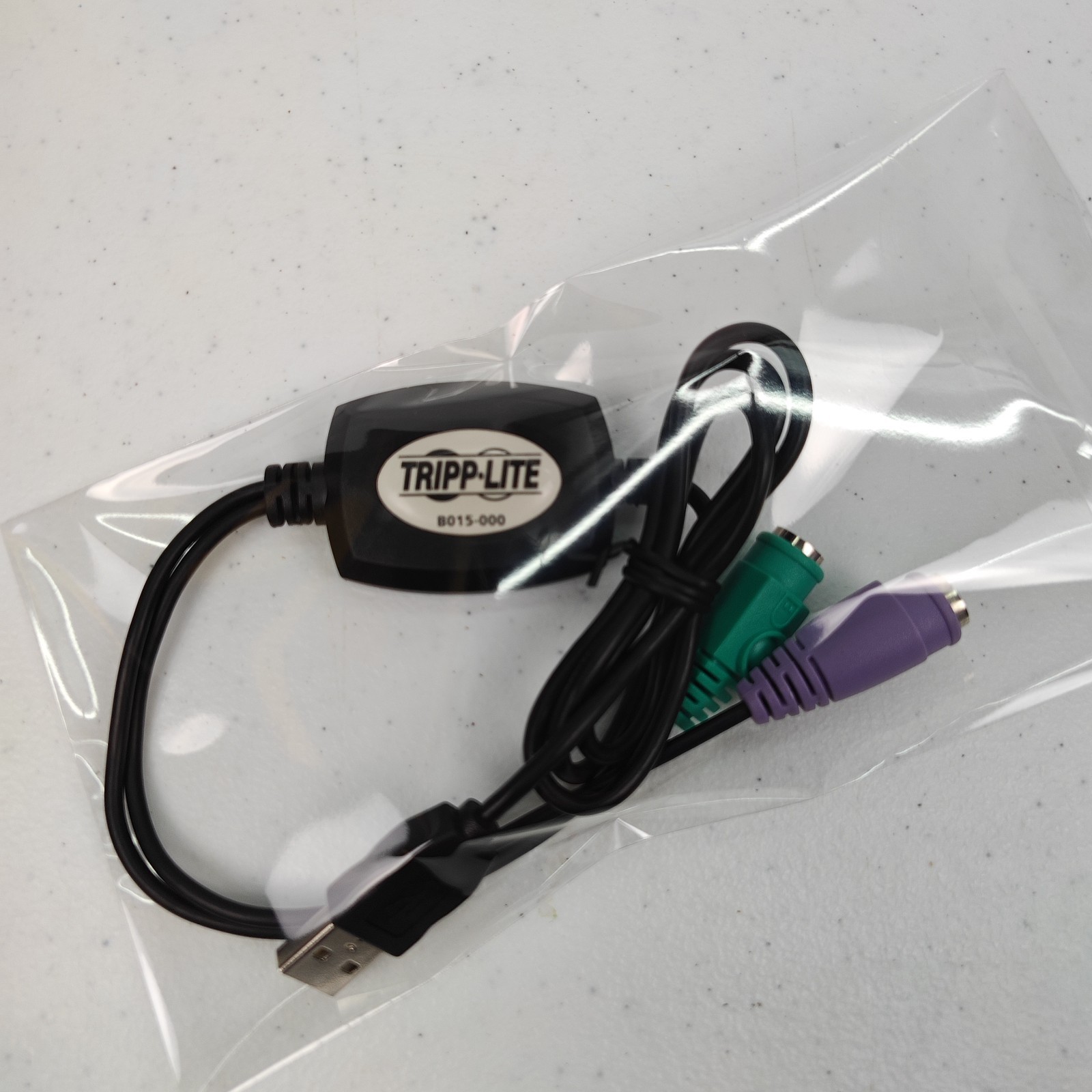Tripp Lite Model: B015-000 KVM Adapter USB to PS/2 Keyboard Mouse-Fast Shipping