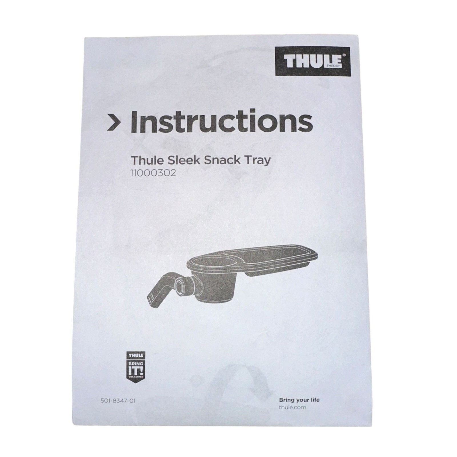 Thule Sleek Stroller Black Removable Snack Tray Cup Holder Easy Installation