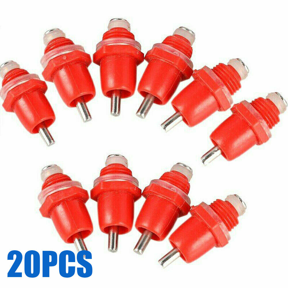 20PCS Chicken Water Nipples Bird Drink Water Chicks Quail Hen Poultry US