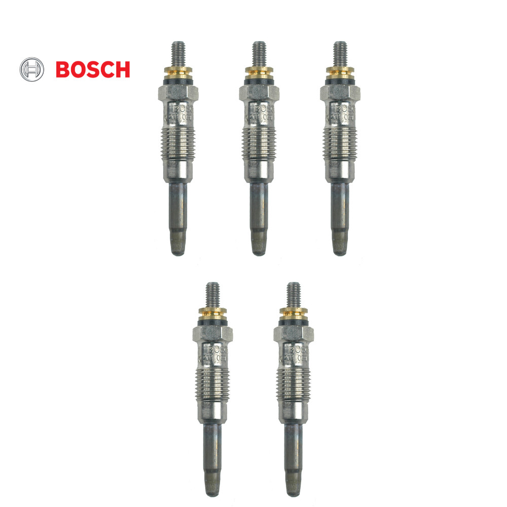 For Mercedes 300CD 300D 300SD 300TD Set of 5 Diesel Glow Plugs BOSCH 0250201039