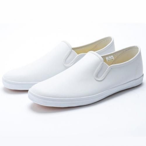 NIB Zig-Zag White Classic Slip-On Like Leather Shoes Sizes 7-11,12,13