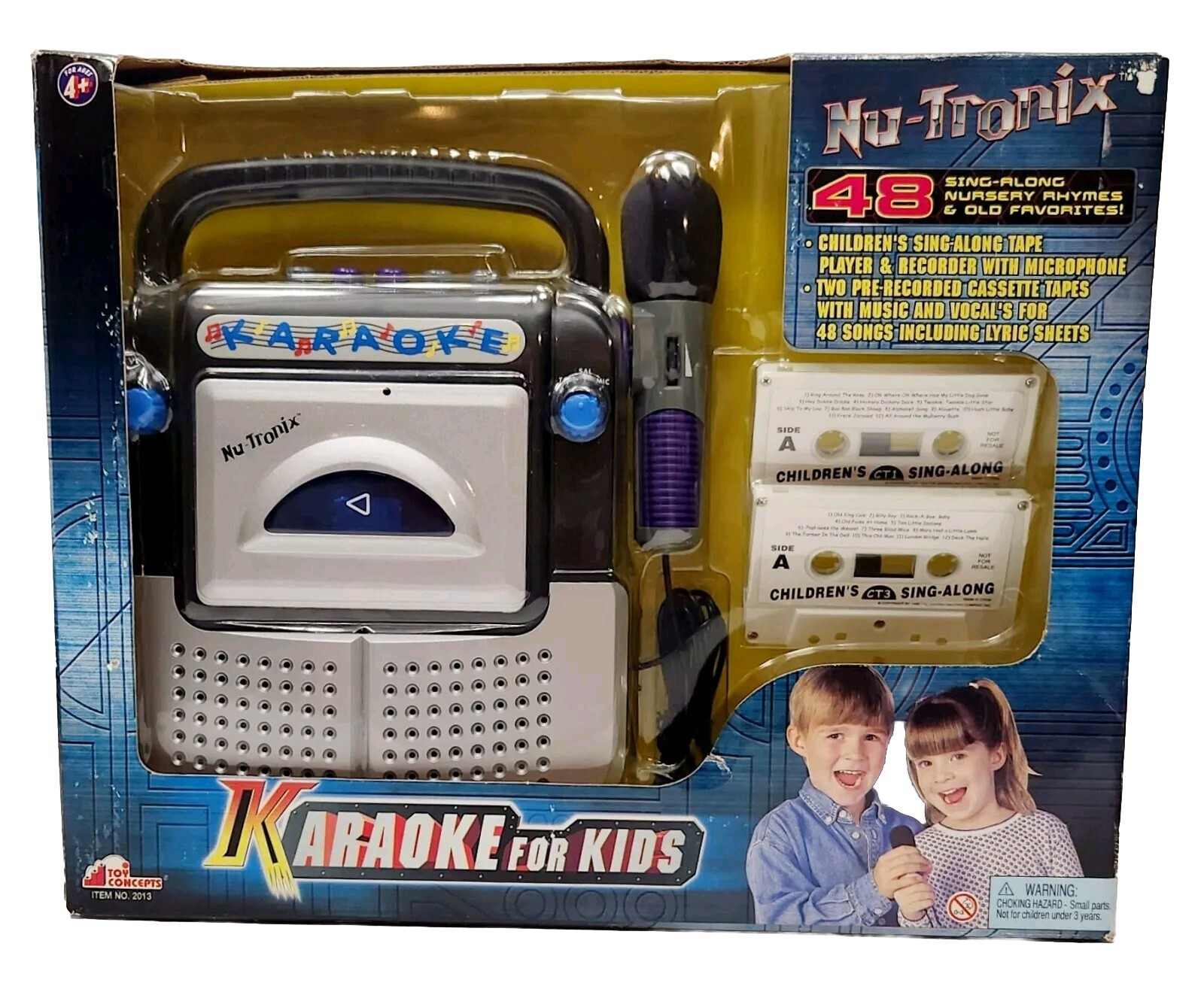 Nu-Tronix Karaoke For Kids Children's Sing-Along Tape Player/Recorder & Mic, 4+