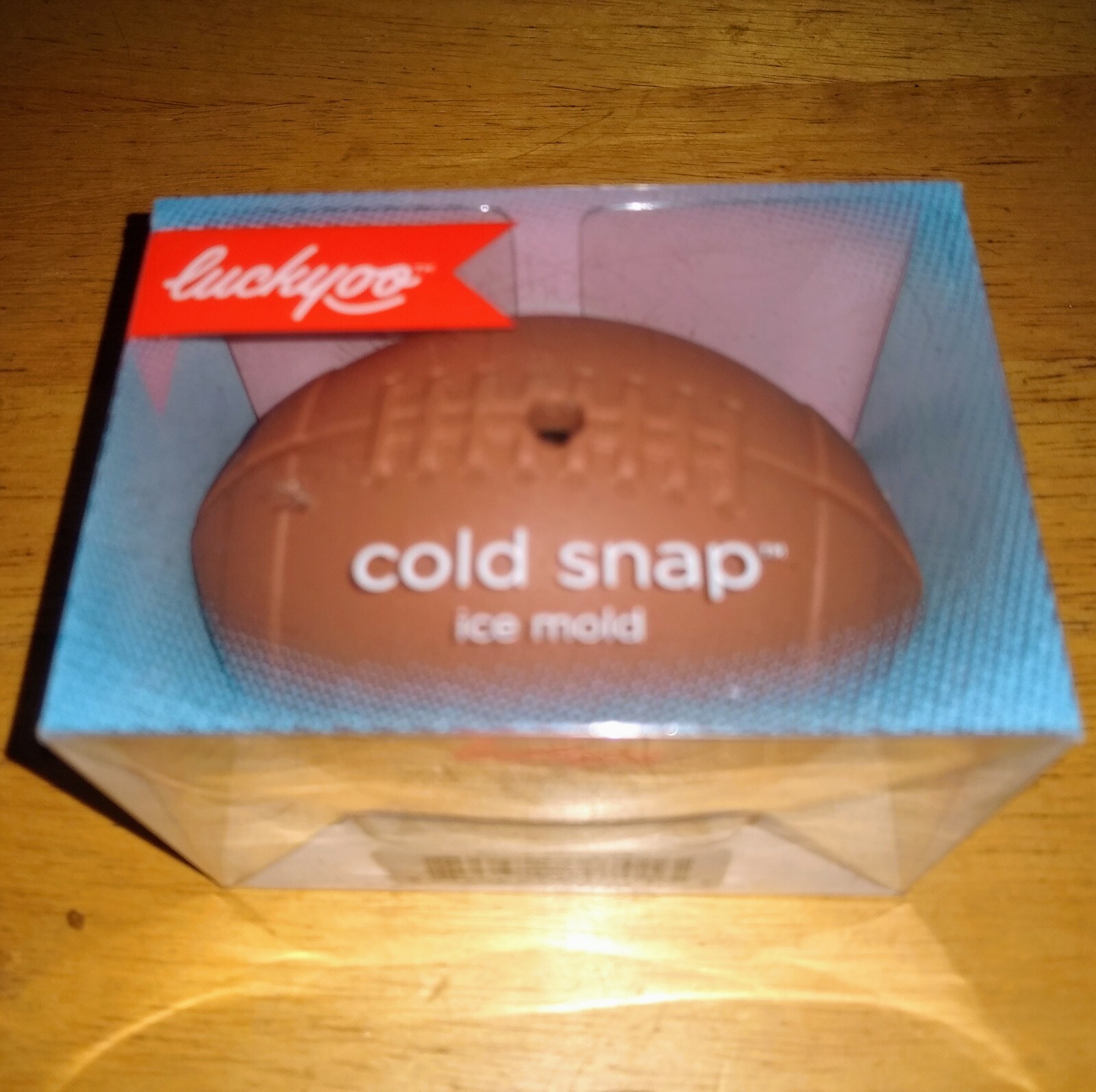Luckyoo Cold Snap FOOTBALL ICE MOLD 3.5in New in Sealed Package Brown Silicone