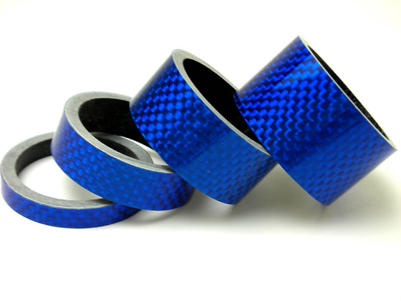 Bike Bicycle BLUE Stem Carbon Spacers 1-1/8" 20 15 10 5
