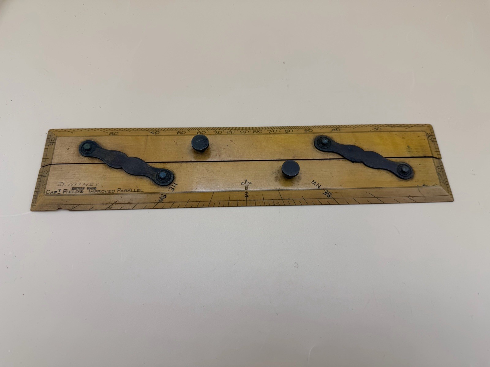 Capt Fields Improved Parallel Ruler 30cm Vintage