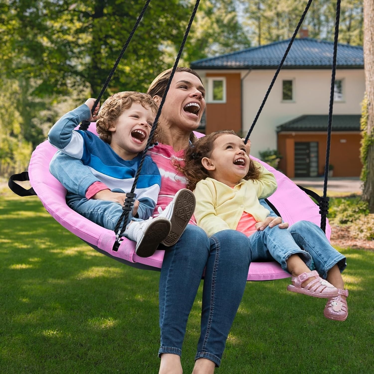 Hamaca Columpio Para Niños De Arbol Patio Jardin Platillo Volador Regalos Niños.