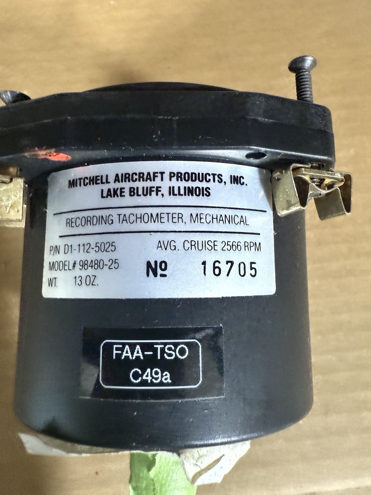 Aircraft tachometer Mitchell
